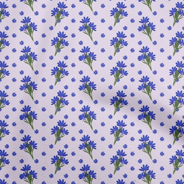 oneOone Viscose Chiffon Light Violet Fabric Floral Sewing Craft Projects Fabric Prints By Yard 42 Inch Wide