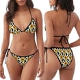 thumbnail image 3 of Balery Cute Cow Print Sunflower B Pijama Estampado Bikini de Dos Piezas para Mujer - Conjunto de Bikini Ajustable Sexy y Cómodo para Playa, 3 of 6
