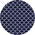 thumbnail image 1 of Ahgly Company Machine Washable Indoor Round Transitional Periwinkle Purple Area Rugs, 6' Round, 1 of 7