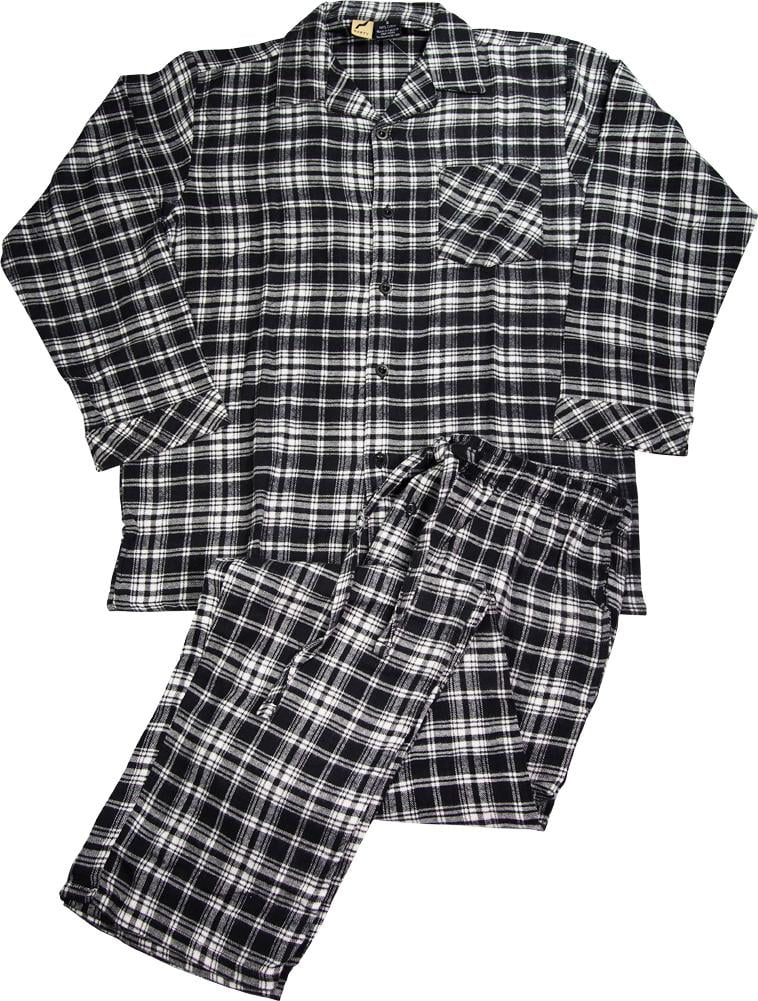 NORTY Mens Flannel 2 Piece Pajama Sets - 100% Brushed Cotton Flannel ...