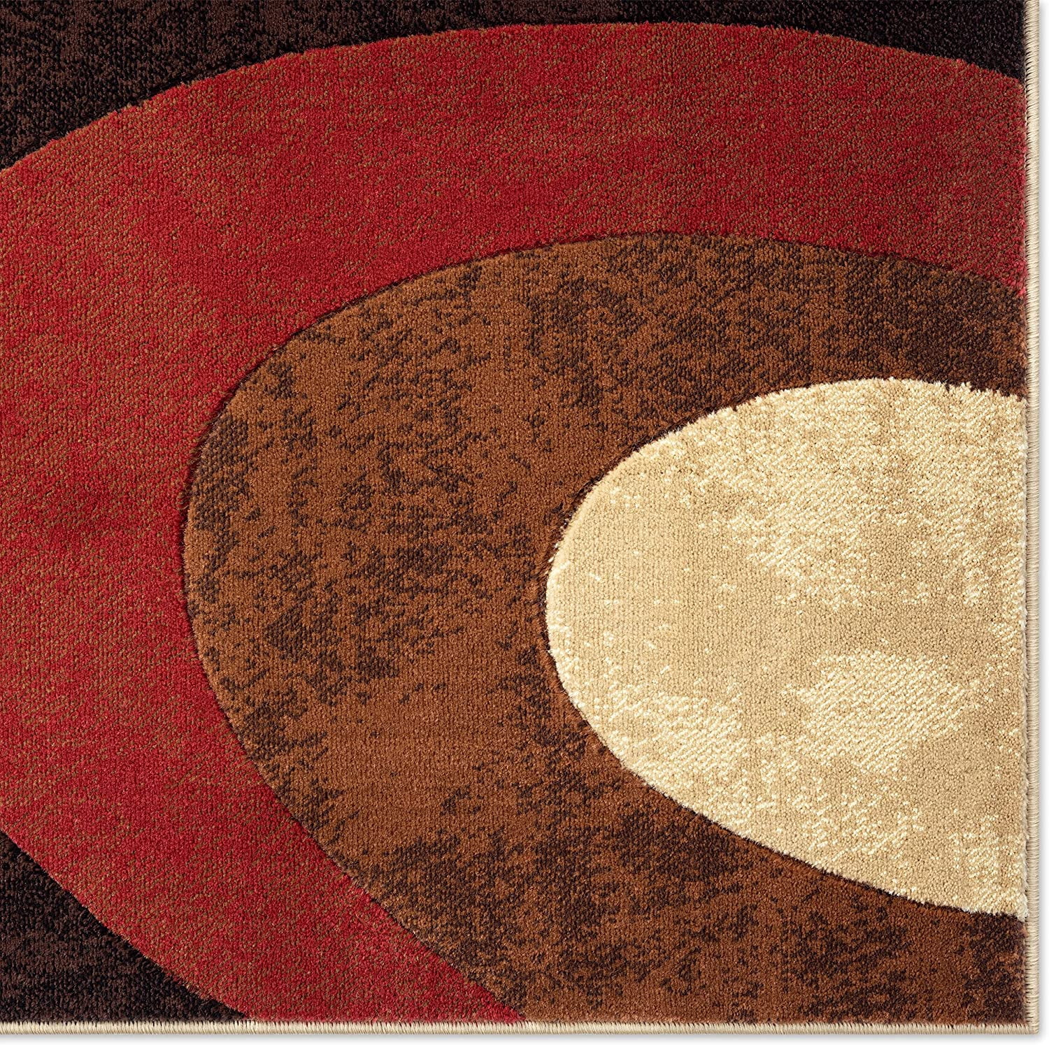 Home Dynamix Tribeca Slade Contemporary Abstract Area Rug, Brown/Red, 3'11"x5'2"