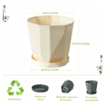 thumbnail image 2 of "6 Pcs Macetas De Plastico Pequeñas Con Separador De Agua Gris ", 2 of 5