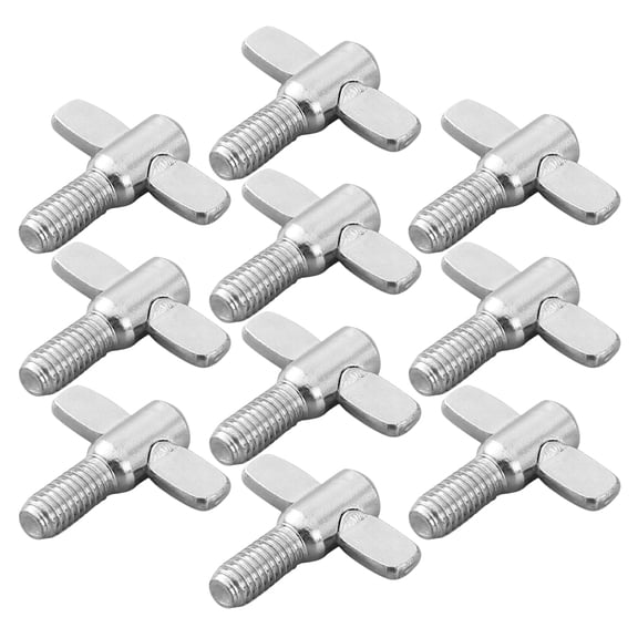 10 Pcs Drum Cymbal Screws Fastener Set with Wing Connectors for Secure Top Wire Assembly