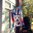thumbnail image 3 of Westie Patriotic American House Flag, 3 of 7