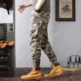 thumbnail image 2 of Pantalones cargo para hombre, pantalones de trekking, senderismo, para hombre, pantalones de chándal para exteriores de alta calidad, pantalones de camuflaje color caqui, algodón, casuales, estéticos,, 2 of 5