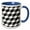 Blue/White, variant on 3drose, Cubes Design in Black, White and Gray., 11oz Two-tone Yellow Mug