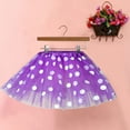 thumbnail image 4 of JGGSPWM Womens Tulle Polka Dot Mini Skirt Layered Design Elastic Waist Fashion Pleated Gauze Short Dancing Skirt Gauze Dress Purple Free Size, 4 of 4