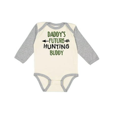 

Inktastic Daddys Future Hunting Buddy Gift Baby Boy or Baby Girl Long Sleeve Bodysuit