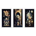 thumbnail image 2 of Designart "Geometry of Consciousness Contemporary Art I" Modern Geometric Framed Wall Art Set Of 3 - Gold Abstract Geometric Frame Gallery Wall Set For Home Decor, 2 of 6