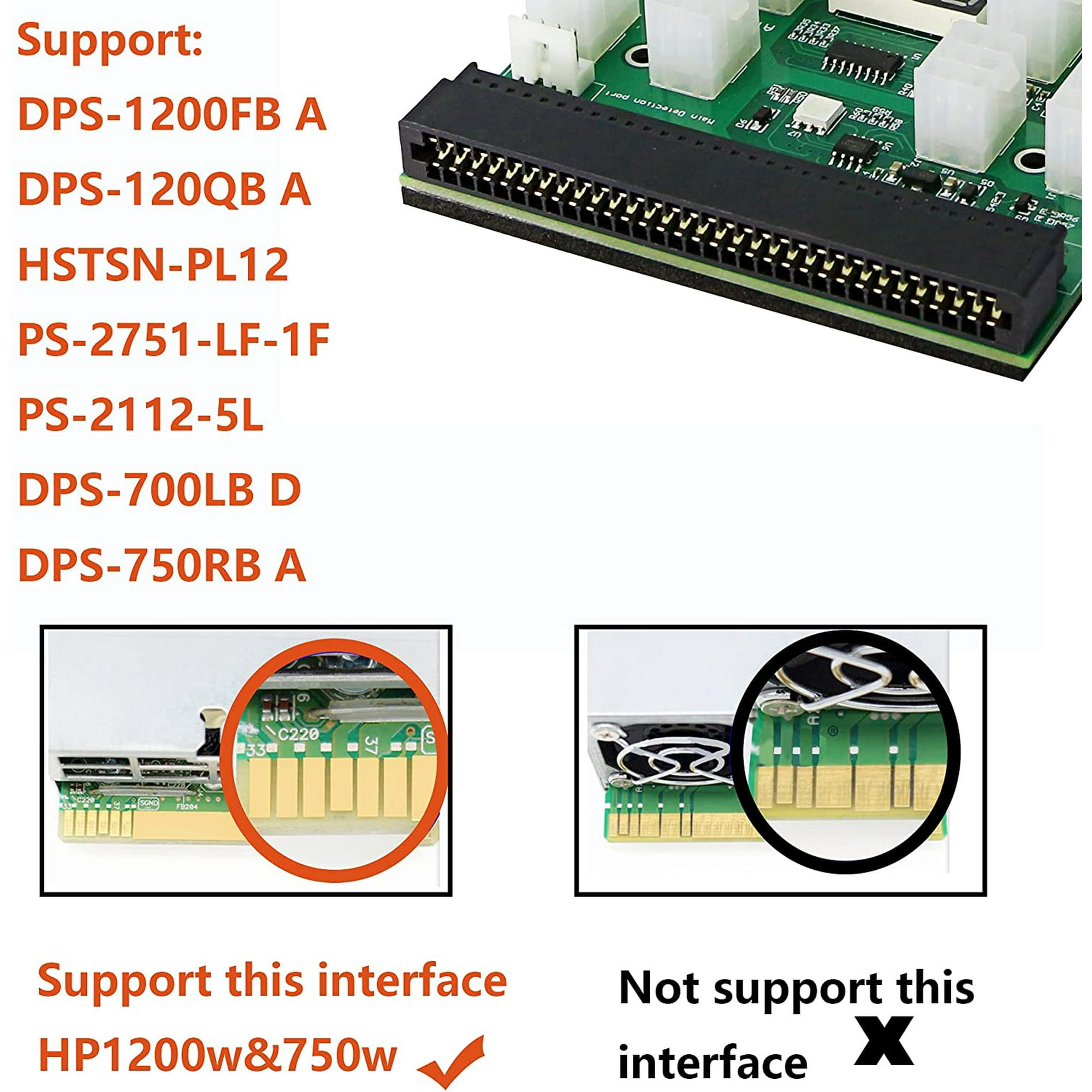12V Server Power Supply 64Pin to 12 x 6Pin Adapter Breakout Board