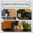 thumbnail image 4 of Black Wrought Iron Shutter Lift Off Pintle Hinges 6 1/2" L Colonial Pin Reversible Hinges forDoors, Window and Shutters w/Hardware Sold As Pair Pack of 6 Renovators Supply, 4 of 17