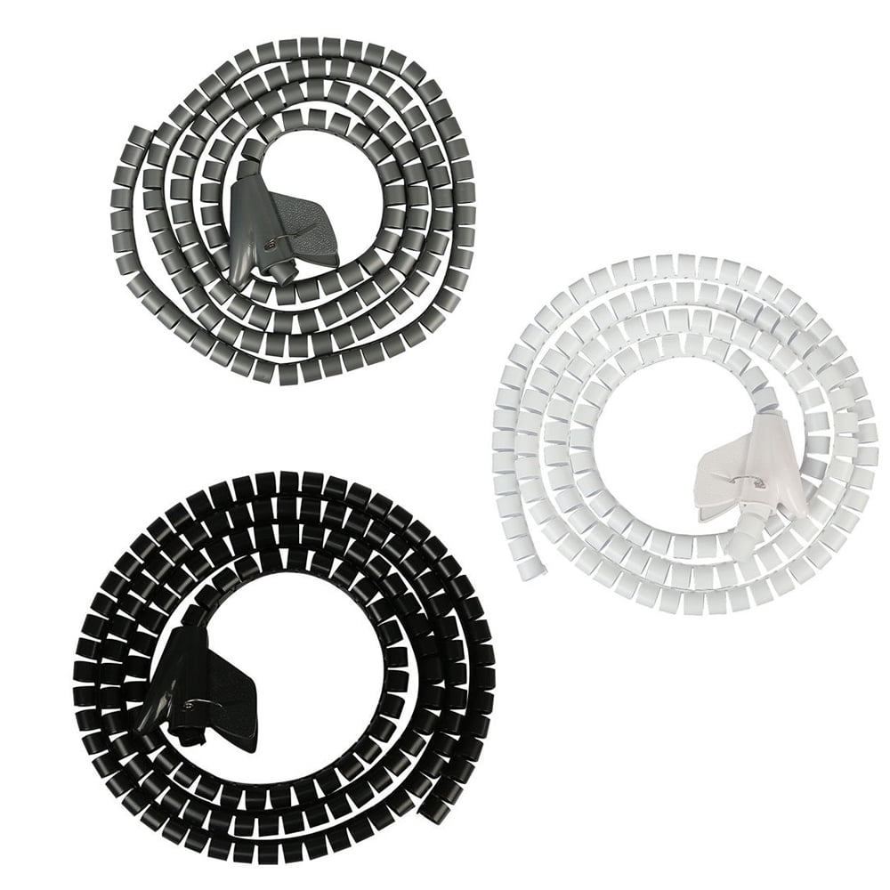 tooloflife 2M/5M Length Cable Tidy Wrap with Cable Clip Wrap Spiral