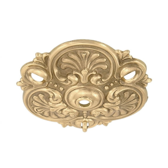 B&P Lamp® Brass Chain Drop Canopy, 5 1/4" Dia., Unfinished Brass