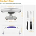 thumbnail image 2 of 12 Inch Round Aluminum Revolving Cake Decorating Stand,35 pcs Cake Turntable Kit Supplies, Rotating Cake Stand,for Cake,Pastries and Cake Decorations, 2 of 7