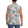 thumbnail image 4 of Uemuo Colorful Cute Pig Pattern Men's Sleeveless T-Shirt,Muscle Athletic Tank Top, Moisture-wicking Quick-dry Breathable Classic Tee Top for Gym Run Outdoor Sports-Small, 4 of 8