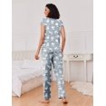thumbnail image 4 of Ekouaer 2 Packs Pajamas for Women Set Cap Sleeve Top and Pants Soft Sleepwear Comfy Pjs Set with Pockets Loungewear, 4 of 5