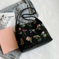 thumbnail image 3 of Bolso bordado para mujer, cierre de cerrojo, Bolso Floral Retro de lona, ​​Bolso de citas para mujer, 3 of 8