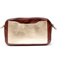 thumbnail image 3 of Bolso de Piel Guadalupe Vázquez New York Café Con Cartera Color Oro y Herrajes Color Oro Viejo, 3 of 3