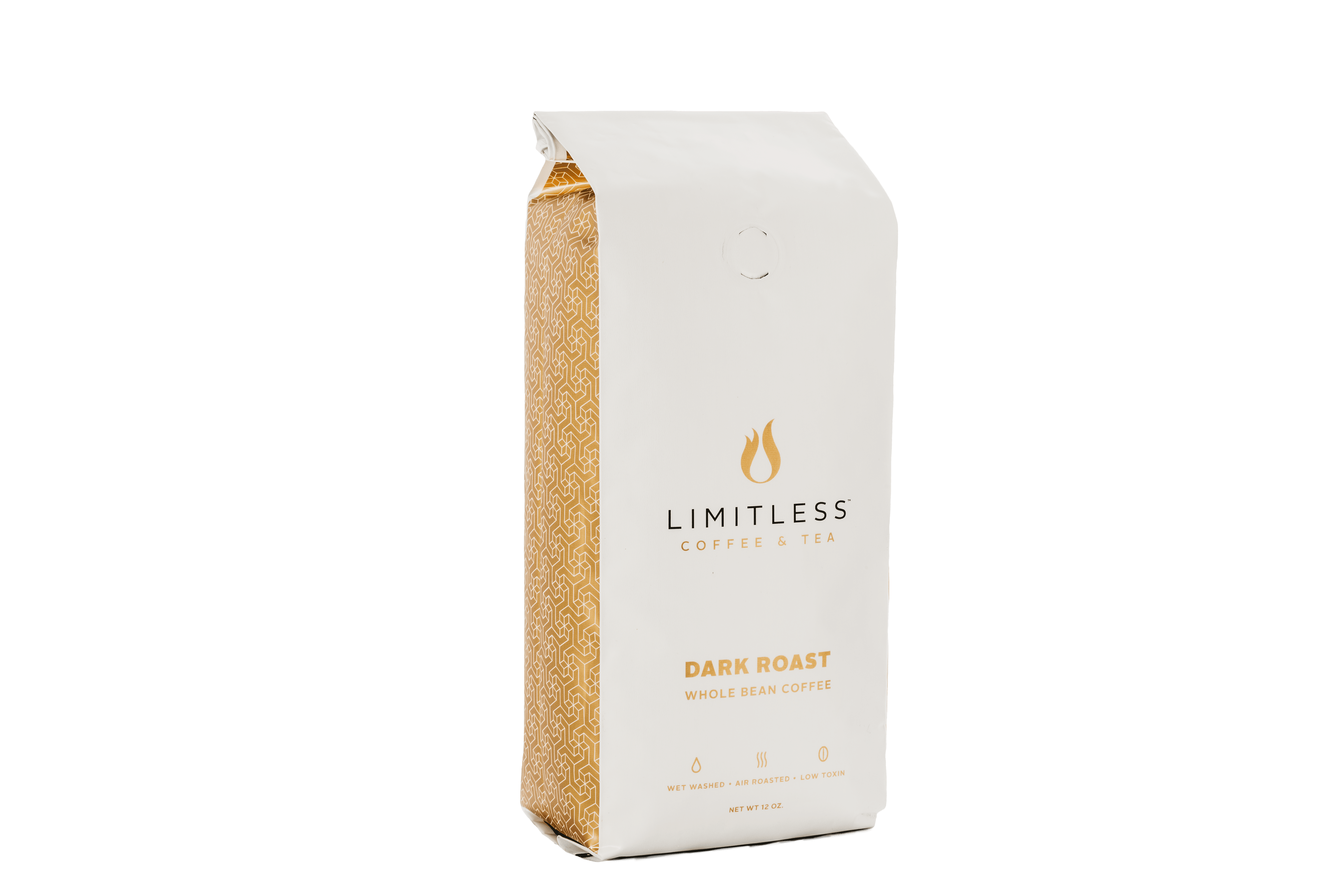 Limitless Coffee Air Roasted Whole Bean Coffee, Dark Roast, 12 Ounce
