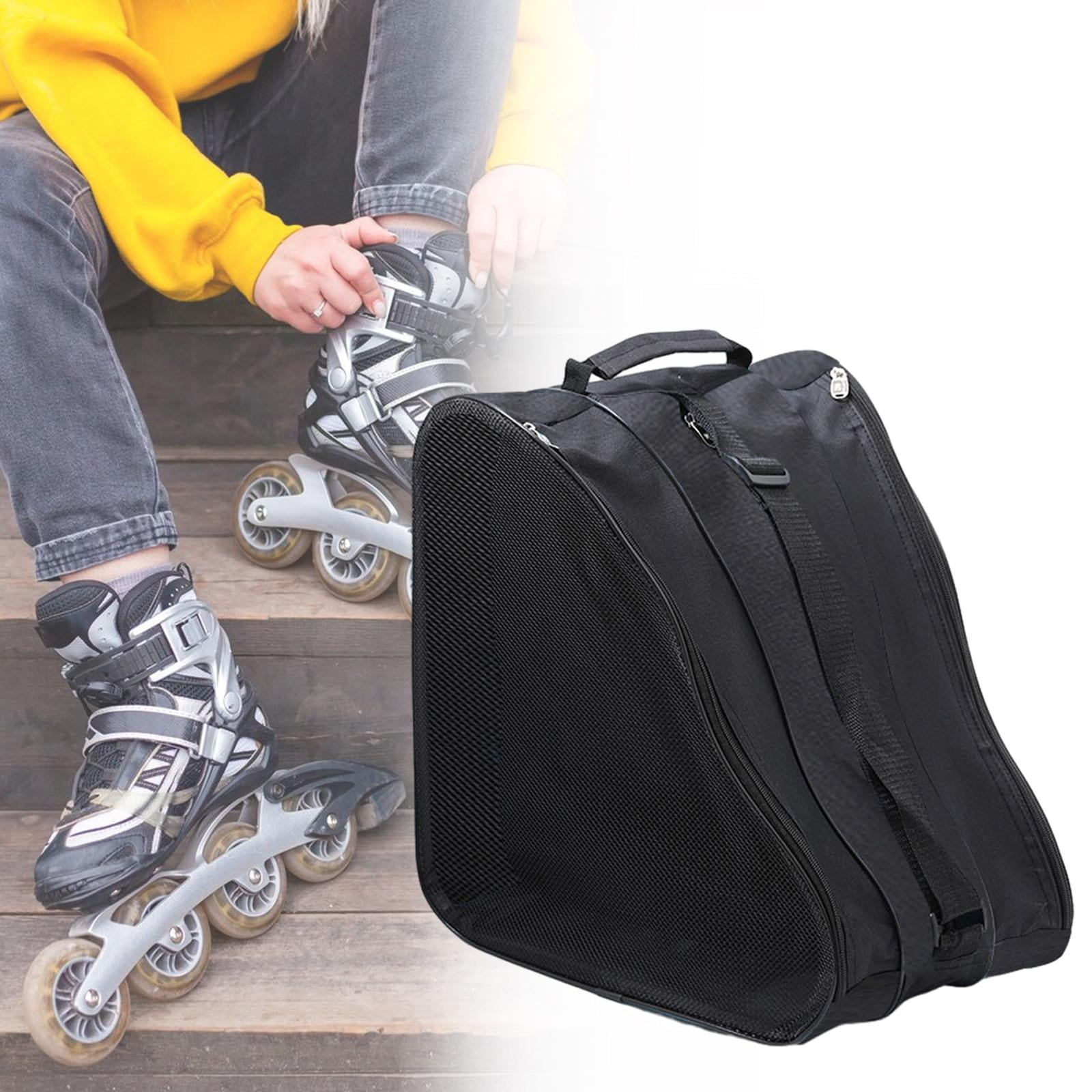 Skating Shoes Bag Durable Skates Storage Bag Ice Skates Bag Roller Skates Bag Black
