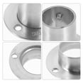 thumbnail image 4 of 4pcs Stainless Steel Closet Pole Socket Practical Shower Curtain Rod Base Closet Rod Brackets, 4 of 6