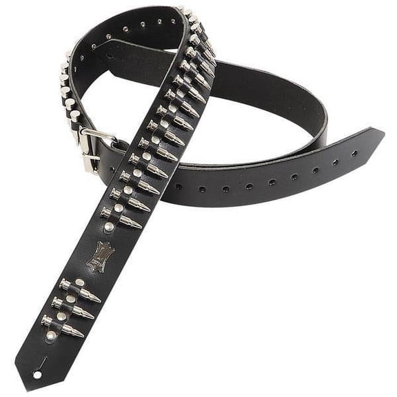 Levy's 2" Leather Guitar Strap w/Bullets