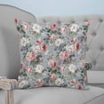 thumbnail image 4 of Pillow Covers 16x16 Set of 2, Vintage Spring Floral Throw Pillow Covers Decorative Couch Cushion Cover, Summer Botanical Watercolor Microfiber Soft Square Pillowcases for Bedroom Living Room Sofa, 4 of 7