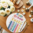 thumbnail image 2 of Round Placemats Happy Birthday 15 inch Set of 2 Table Mats for Dining Table Colorful Candles Pentagram Heat Resistant Non-Slip Kitchen & Home Decorative Place Mat Set, 2 of 8