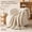 Beige, variant on Cozy Chunky Chenille Knit Throw Blanket for Couch and Bed, Soft Luxurious Moss Stitch Farmhouse Decorative Knitted Throw, Mocha Brown 50" x 60