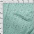 thumbnail image 2 of oneOone Viscose Chiffon Fabric Blue & Peach Flower Floral Printed Fabric 1 Yard 42 Inch Wide, 2 of 4