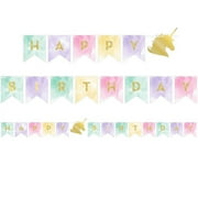 12 Count Bulk Pack Sparkle Unicorn Party Banners