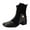 Black, variant on Bmisegm Boots Women Winter Ladies Leather Suede Square Toe Flat Toe Heel Splicing Large Size Boots Ankle Boots Short Boots Boots for Women Black 9