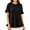 Black-16, variant on Perfectbot Women’s Plus Size Ruffle Hem Short Sleeve Blouse, Casual Crew Neck Loose Fit Flowy Shirt, Sizes XL-5XL