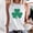 White(New), variant on PNTUTB St. Patrick's Day Women's Fashion Print Casual Crew Neck Pullover Comfortable Sleeveless Tank Tops