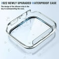 thumbnail image 4 of [3 Pack] for Waterproof Apple Watch Screen Protector 44mm Case SE 2022 Series 6 5 4 SE with Built-in Tempered Glass Film, PC Hard Full Cover Bumper for iWatch SE 2022 6 5 4 SE 44mm, 4 of 5