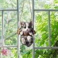 thumbnail image 4 of Cute Hanging Cat Statue Garden Animal Figurine Animal Sculpture Ornament Decorative for Yard Office Outdoor Bedroom Decor Gray, 4 of 7