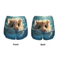 thumbnail image 3 of Pofeuu Cute Swimming Guinea Pig Print Women's Athletic Shorts Running Workout Shorts Tummy Control Quick Dry Gym Shorts with Pockets Double layer sports shorts-XX-Large, 3 of 7