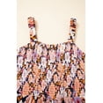 thumbnail image 6 of Women's Black Floral Print Smocked High Waist Square Neck Jumpsuit for Spring Events | [ZhiHiMeRi] | (US 16-18)XL, 6 of 12