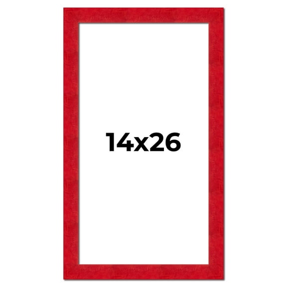 14x26 Frame Red Burl Solid Wood Picture Frame Width 1.75 Inches | Interior Frame Depth 0.5 Inches |
