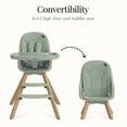 thumbnail image 6 of Evolur Zoodle 2-in-1 High Chair Booster Feeding Chair with Modern Design, Sage Green, 6 of 22