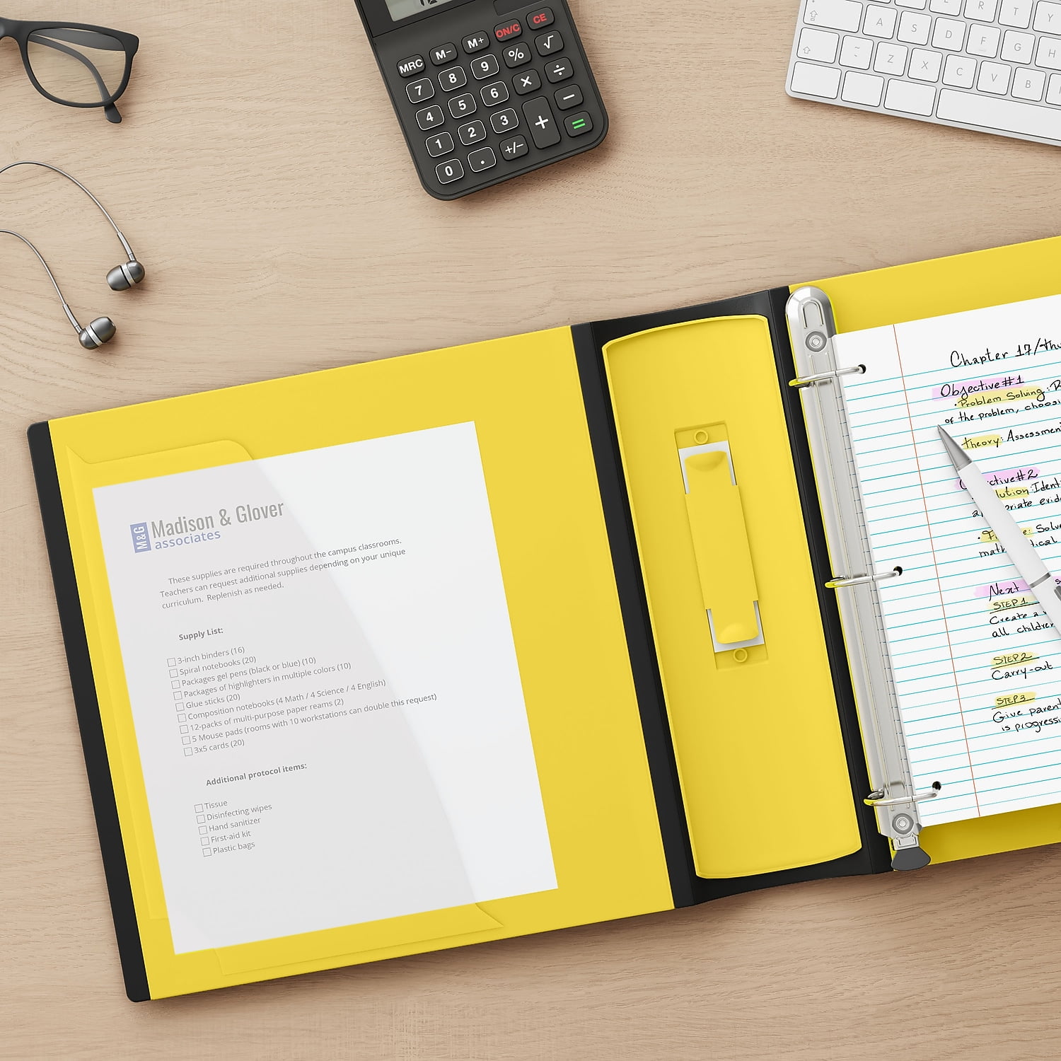 Staples 2" 3-Ring Better Binder Yellow 2/Pack ST55880-CCVS