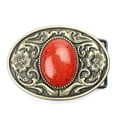 thumbnail image 1 of thinsony Antique Vintage Arabesque Turquoise Western Cowboy Belt Buckle Pattern Red, 1 of 4