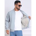 thumbnail image 7 of DARING DIVA Casual Stylish Lightweight Full Zip Up Bomber Jacket 2XL Gray, 7 of 7