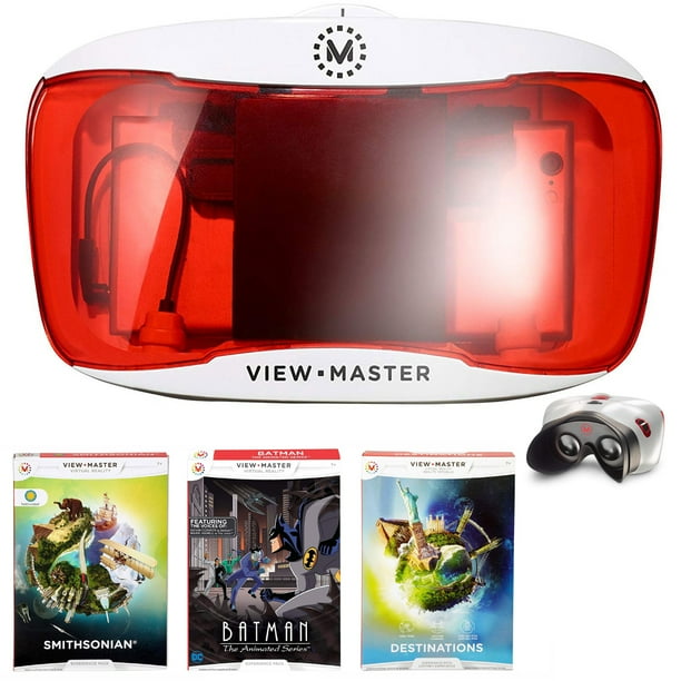 Mattel ViewMaster Deluxe VR Viewer w/ Three Assorted ViewMaster