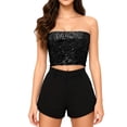 thumbnail image 3 of Laqbezok Women's Sexy Sequin Tube Top, Strapless Sparkly Crop Bandeau, Shiny Party Night Out Outfit, 3 of 5