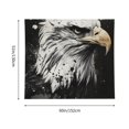 thumbnail image 3 of Sikiie Ink Style Bald Eagle tapestry wall hanging home decor for bedrooms, living rooms, dorms 60x51in, 3 of 6