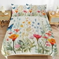 thumbnail image 2 of Watercolor Wildflowers Bedding Sets Twin Duvet Cover 3 Piece Cute Bed Set for Boys Girls Kid, 2 of 6