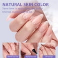 thumbnail image 4 of BTArtbox 150Pcs Medium Almond Gel Nail Tips 2 in 1 x-Coat Nude Press On Nails ,Pre-Colored Fake Nail, 4 of 5