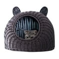 thumbnail image 1 of Maison de Chat Semi-Fermée, Lit de Chat Mignon Chat Lit de Chat Intérieur Lit de Chat Semi-Fermé Fiabilité Exceptionnelle, 1 of 12