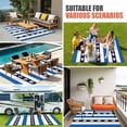 thumbnail image 4 of Coastal Turtle Outdoor Rug for Patio/Deck/Porch, Non-Slip Large Area Rug 5 x 8 Ft, Blue Stripe Navy White Geometric Ocean Indoor Outdoor Rugs Washable Area Rugs, Reversible Camping Rug Carpet Runner, 4 of 8